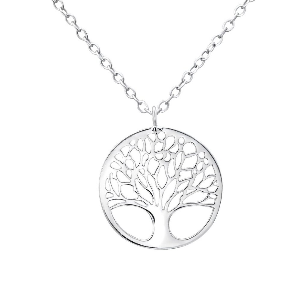 Tree Of‎ Life Sterling 925 Silver Necklace 18 Inch Chain Gift Boho Natural Earth